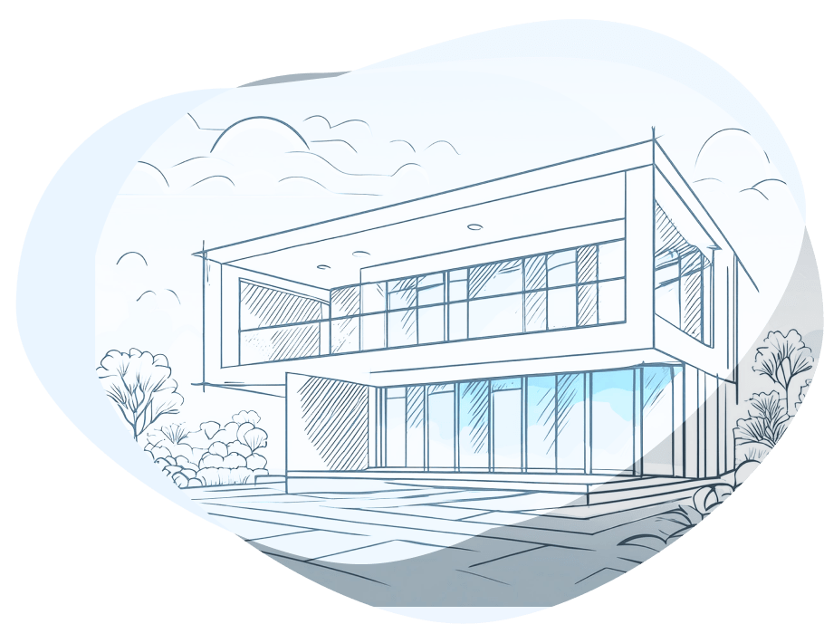 Modern house sketch